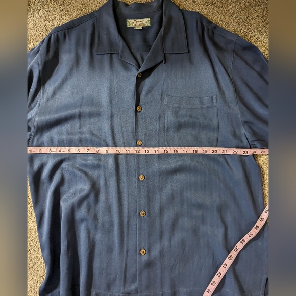 Tommy Bahama Men’s Blue Short Sleeve Silk Shirt Size XL - Picture 11 of 11